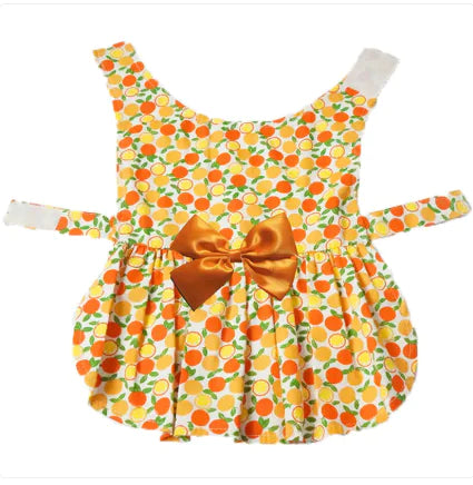 New Pet Clothes Bow Floral Skirt
