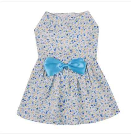 New Pet Clothes Bow Floral Skirt