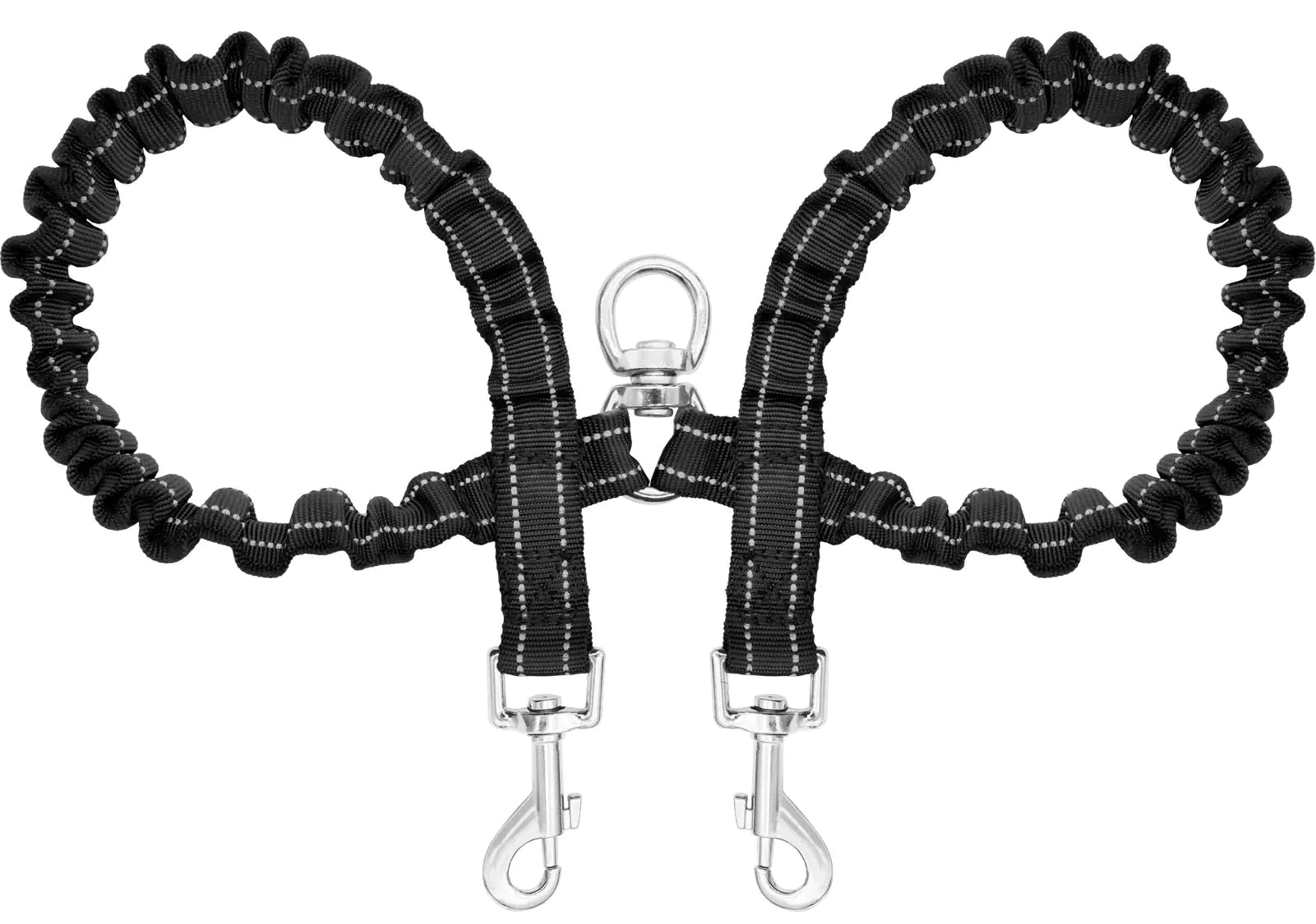 Reflective No-Tangle Double Dog Leash for Two Dogs
