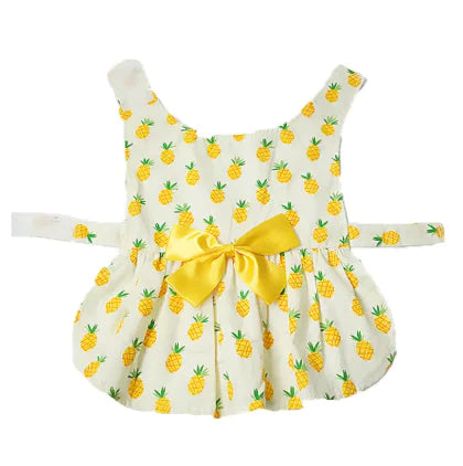 New Pet Clothes Bow Floral Skirt